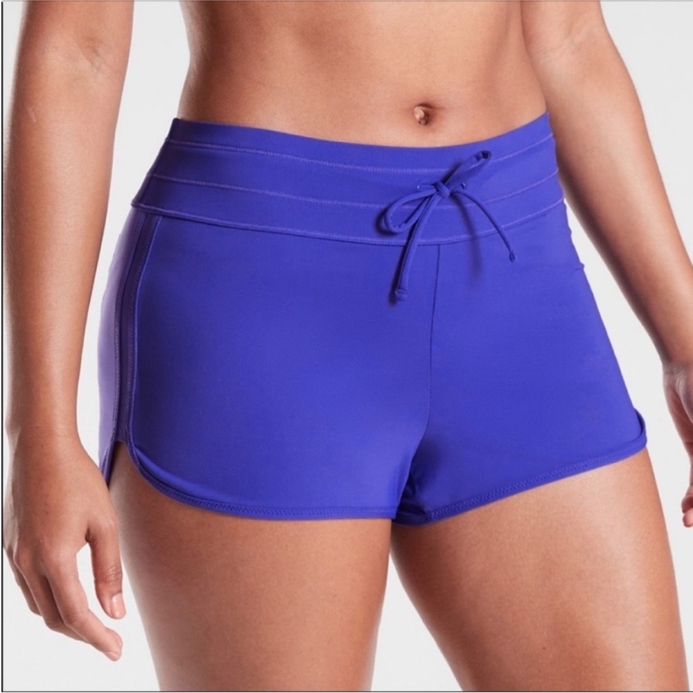 NWOT Athleta Kata Surge Swim Short "Yacht Blue" size XL